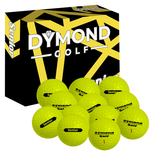 Dymond Golf Senior Golf Ball - One Dozen (High Visibility Yellow)